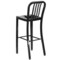 Merrick Lane Santorini 30 Inch Galvanized Steel Indoor/Outdoor Counter Bar Stool With Slatted Back And Powder Coated Finish